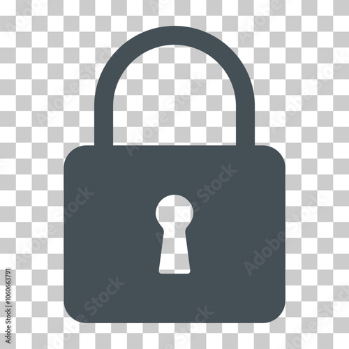 Lock classic design icon, keyhole web button shape, secure vector illustration