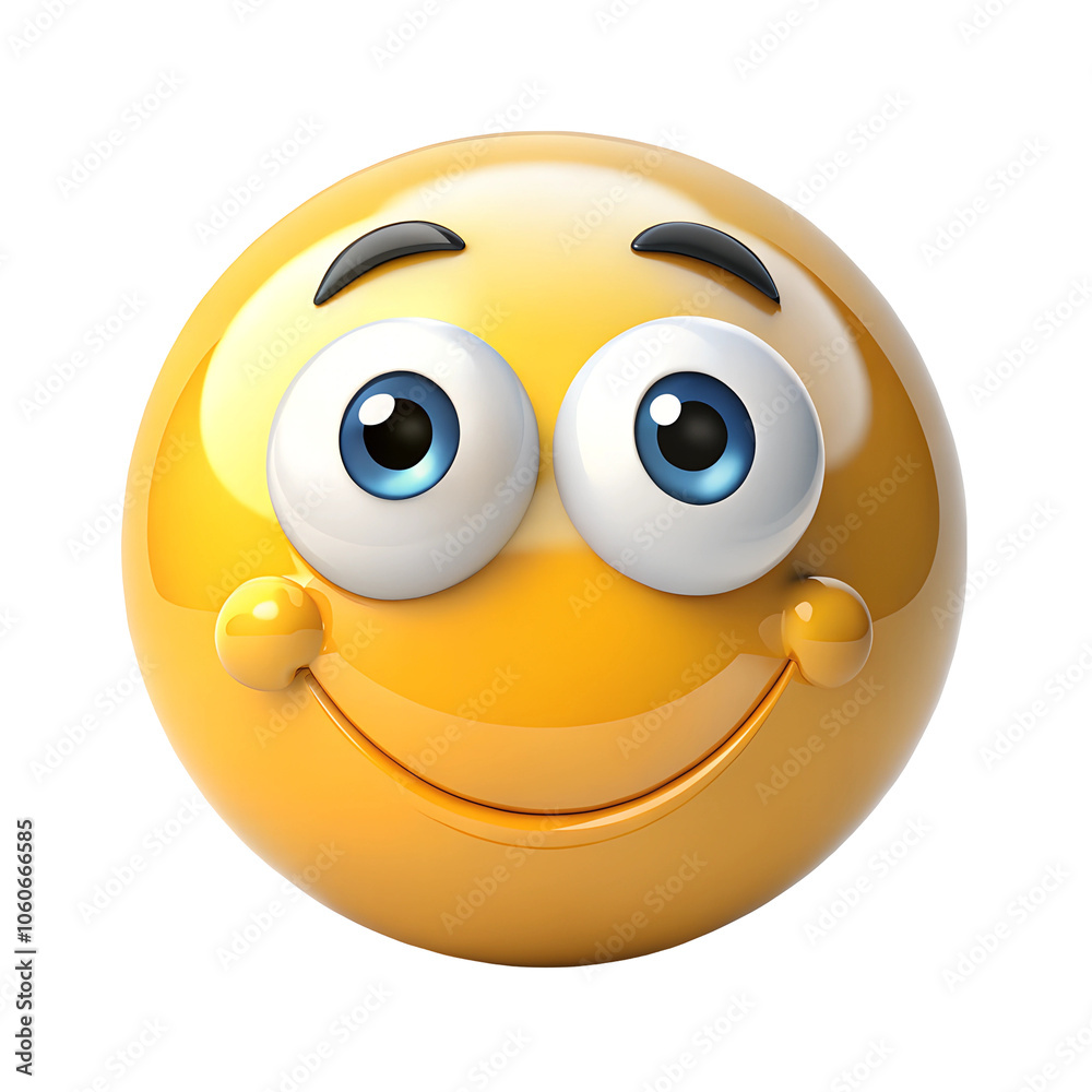 3d smiley face with thinking generative Ai 3d smiley face with thinking generative Ai