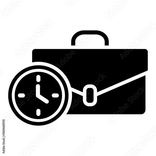 Working Time Glyph Icon