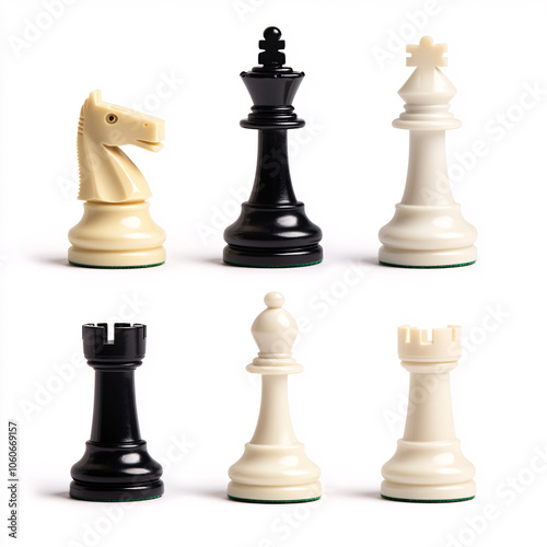 A captivating arrangement of chess pieces showcasing an engaging strategic game where players maneuver their pieces for victory.