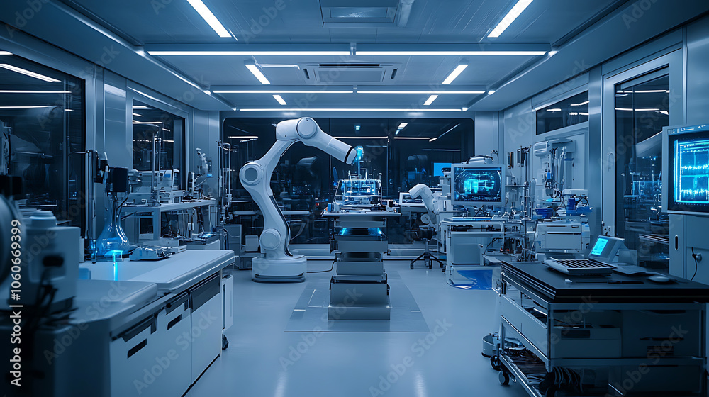 Obraz premium future biotechnology lab