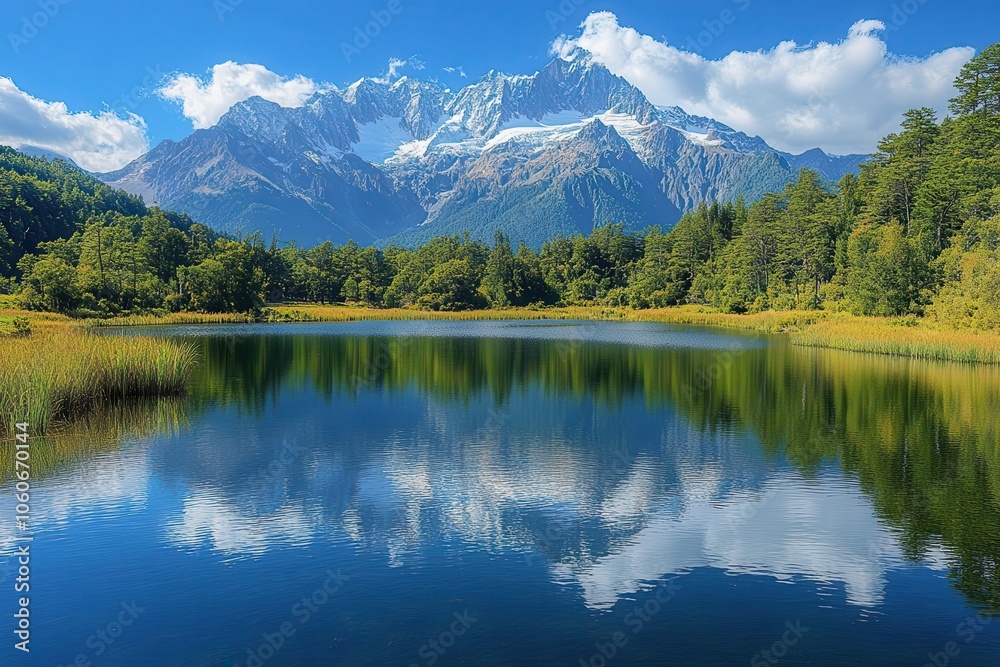 breathtaking view of a beautiful mountain range mirrored in a serene lake capturing natures grandeur with vibrant colors and tranquil reflections breathtaking view of a beautiful mountain range mirrored in a serene lake capturing natures grandeur with vibrant colors and tranquil reflections