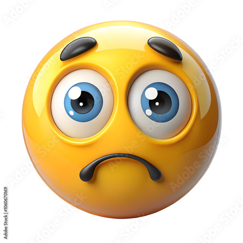3d sad face generative Ai