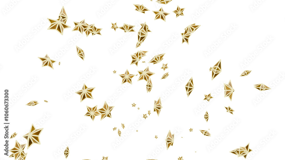 Obraz premium stars rain isolated on white