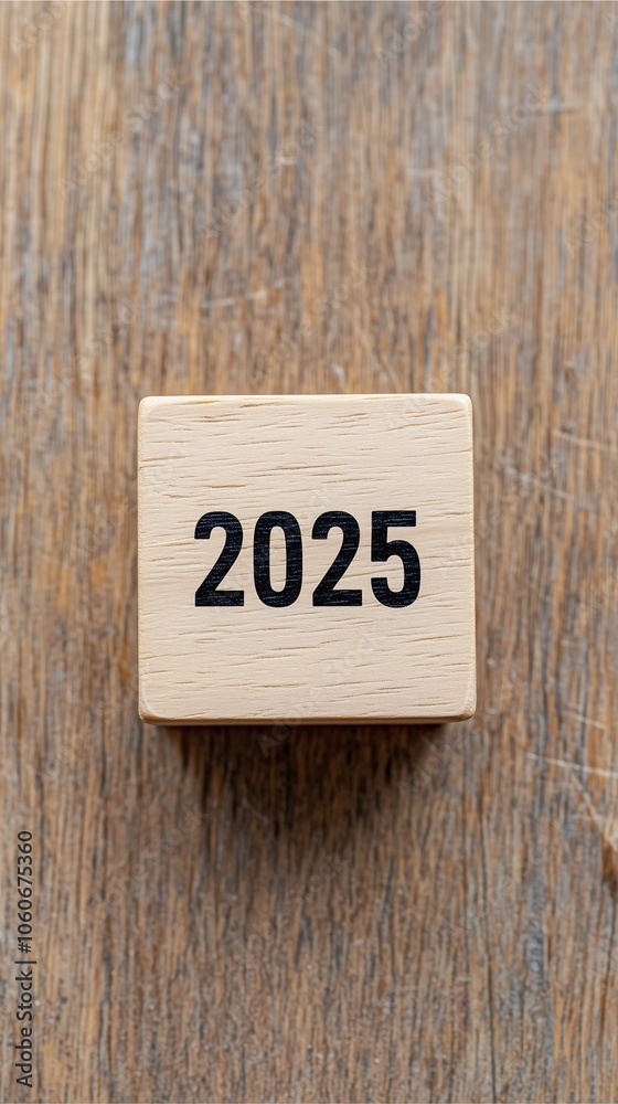 A wooden block with the number A wooden block with the number