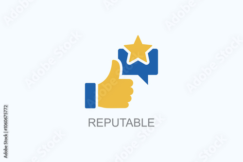 Reputable Vector  Or Logo Sign Symbol Illustration