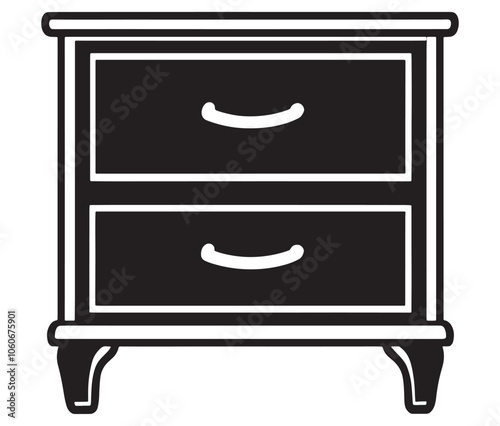 Drawer icon vector design template simple and clean, Drawers silhouette vector illustration