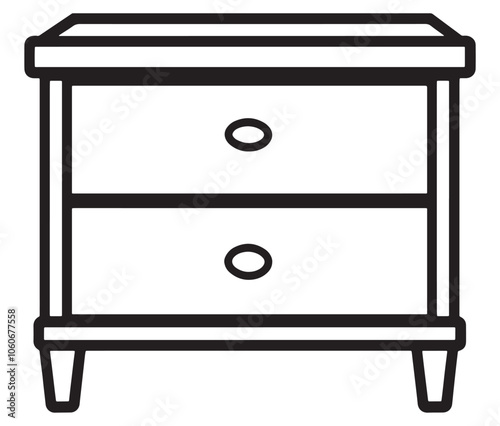 Drawer icon vector design template simple and clean, Drawers silhouette vector illustration