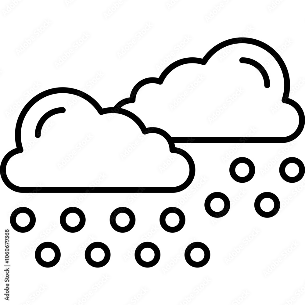 Heavy snow single vector icon Heavy snow single vector icon