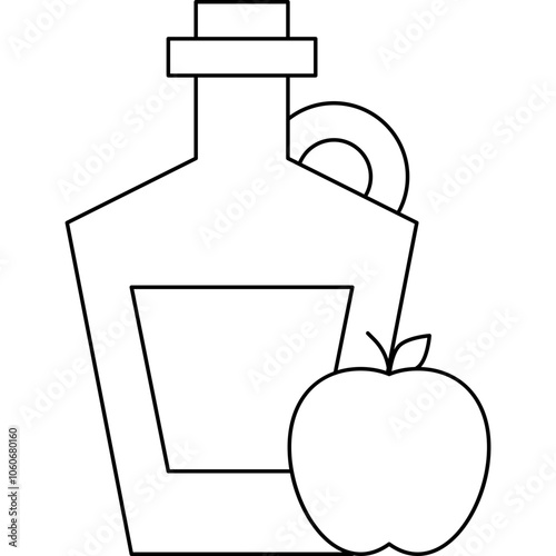 Apple cider single vector icon