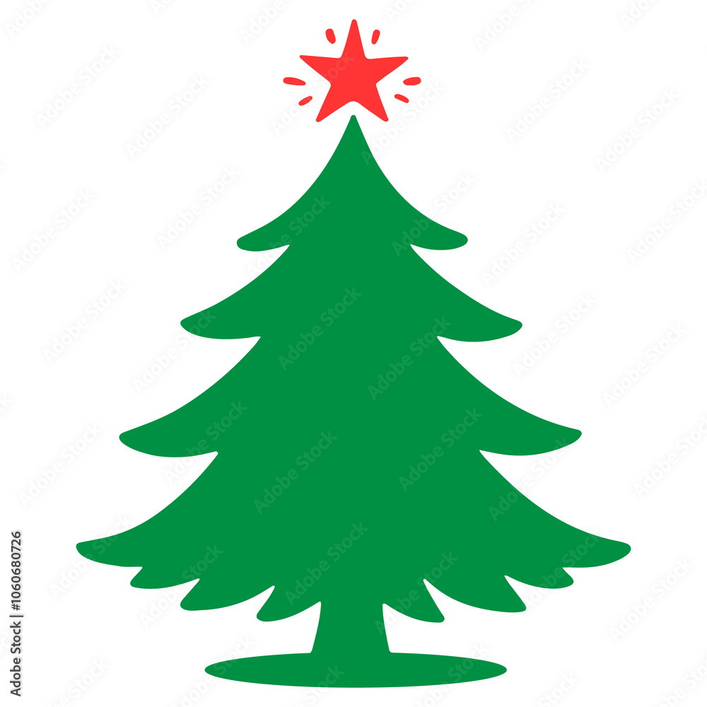 Christmas tree clip art design on plain white transparent isolated background for card, shirt, hoodie, sweatshirt, apparel, card, tag, mug, icon, poster or badge Christmas tree clip art design on plain white transparent isolated background for card, shirt, hoodie, sweatshirt, apparel, card, tag, mug, icon, poster or badge
