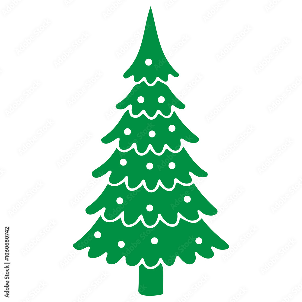 Christmas tree clip art design on plain white transparent isolated background for card, shirt, hoodie, sweatshirt, apparel, card, tag, mug, icon, poster or badge Christmas tree clip art design on plain white transparent isolated background for card, shirt, hoodie, sweatshirt, apparel, card, tag, mug, icon, poster or badge