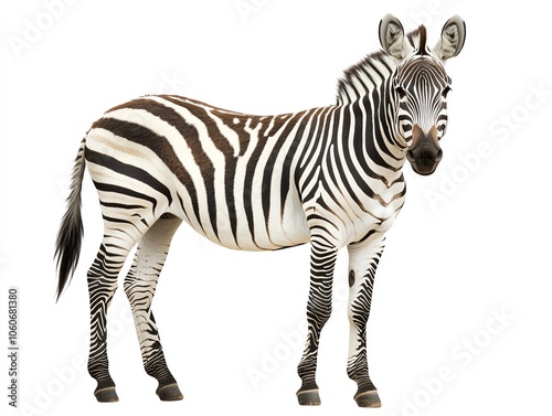 Zebra, white isolate background