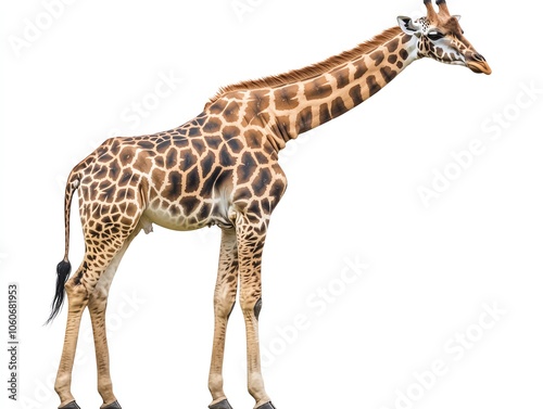 Giraffe, white isolate background