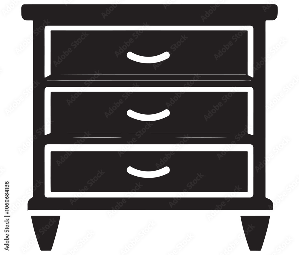 Drawer icon vector design template simple and clean, Drawers silhouette vector illustration Drawer icon vector design template simple and clean, Drawers silhouette vector illustration