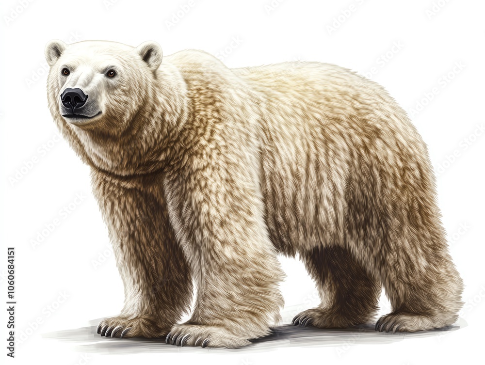 Polar bear, white isolate background Polar bear, white isolate background