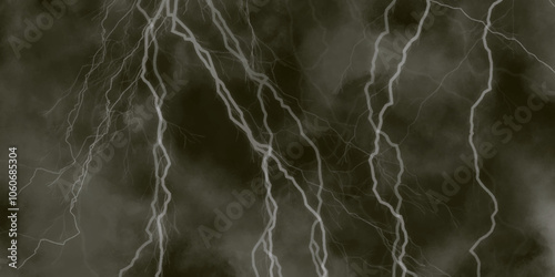 Lightning bolt. thunder lighting on black sky. 3d illustration, lightning, storm, thunder set. Frame of lightnings on black background 8k. black marble background.