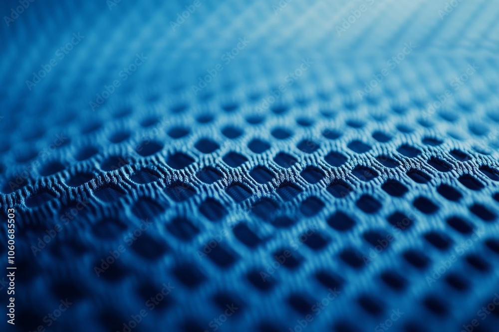 Delve into the fascinating and unique texture of the blue fabric specifically designed for sports jerseys, which includes a breathable mesh pattern essential for highquality athletic wear Delve into the fascinating and unique texture of the blue fabric specifically designed for sports jerseys, which includes a breathable mesh pattern essential for highquality athletic wear