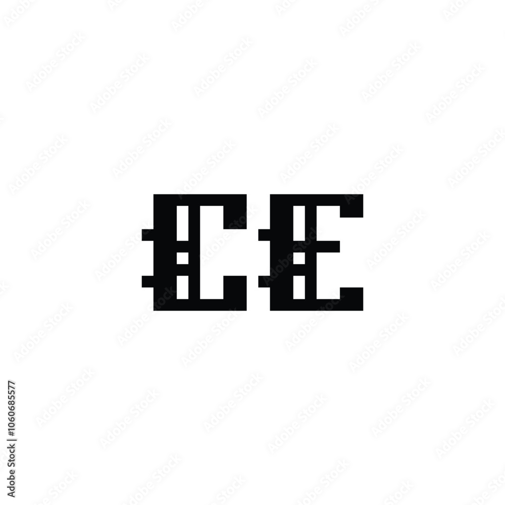 CE monogram logo design letter text name symbol monochrome logotype alphabet character simple logo CE monogram logo design letter text name symbol monochrome logotype alphabet character simple logo