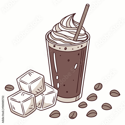 frappe coffee with chocolate