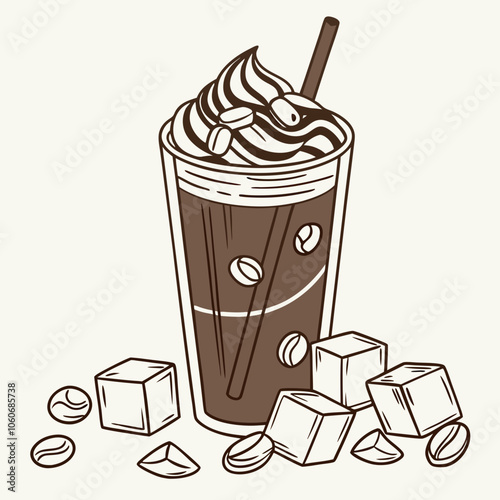 frappe coffee with chocolate