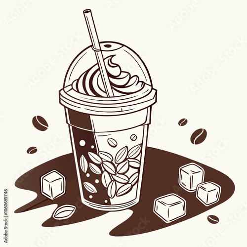 frappe coffee with chocolate