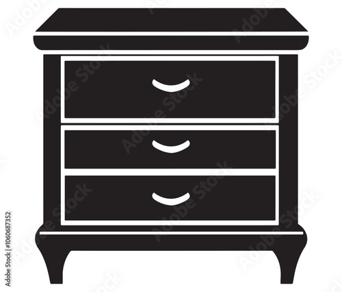 Drawer icon vector design template simple and clean, Drawers silhouette vector illustration