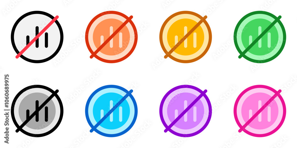 Editable vector no signal icon. Part of a big icon set family. Perfect for web and app interfaces, presentations, infographics, etc Editable vector no signal icon. Part of a big icon set family. Perfect for web and app interfaces, presentations, infographics, etc