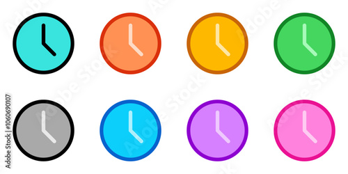 Free Download Editable vector time, analog clock icon. Part of a big icon set family. Perfect for web and app interfaces, presentations, infographics, etc - GFXLoad