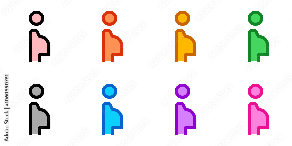 Editable pregnant woman priority seat vector icon. Part of a big icon set family. Perfect for web and app interfaces, presentations, infographics, etc Editable pregnant woman priority seat vector icon. Part of a big icon set family. Perfect for web and app interfaces, presentations, infographics, etc