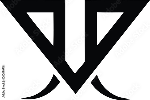 v logo design