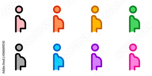 Editable pregnant woman priority seat vector icon. Part of a big icon set family. Perfect for web and app interfaces, presentations, infographics, etc