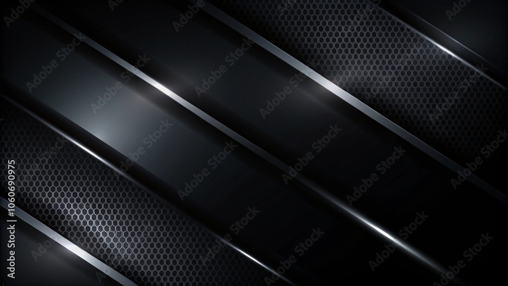 Abstract Black and Silver Diagonal Stripes Background Abstract Black and Silver Diagonal Stripes Background