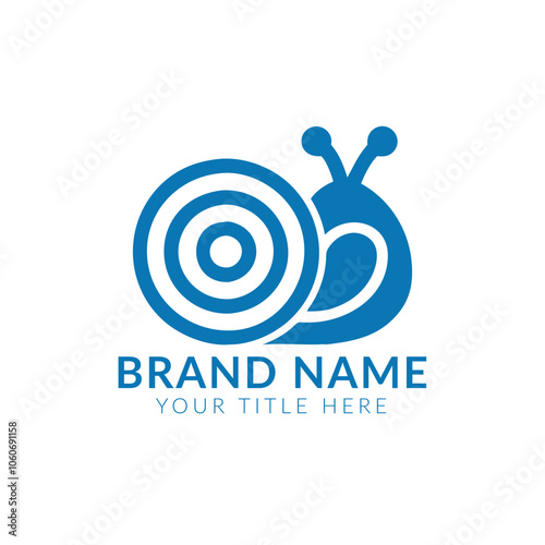 Snail logo vector icon illustration design. Snail cartoon fun style vector logo design. photo