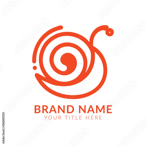 Snail logo vector icon illustration design. Snail cartoon fun style vector logo design. photo