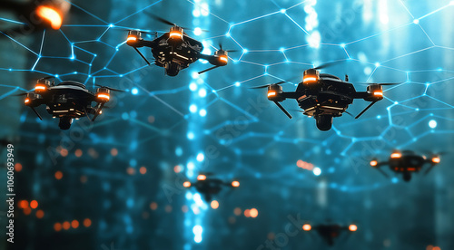 A network of advanced military drones to protect the skies from attack