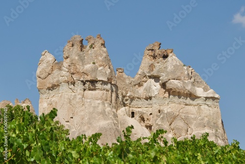 Obraz na płótnie Different landscape of tuff formation in Goreme Historical National Park in Cappadocia, Turkey w salonie
