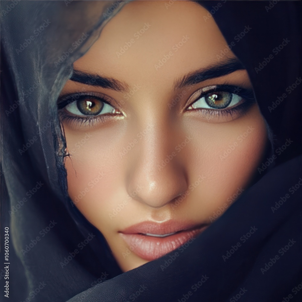 Beautiful Muslim Woman Eyes Close Up Beautiful Muslim Woman Eyes Close Up