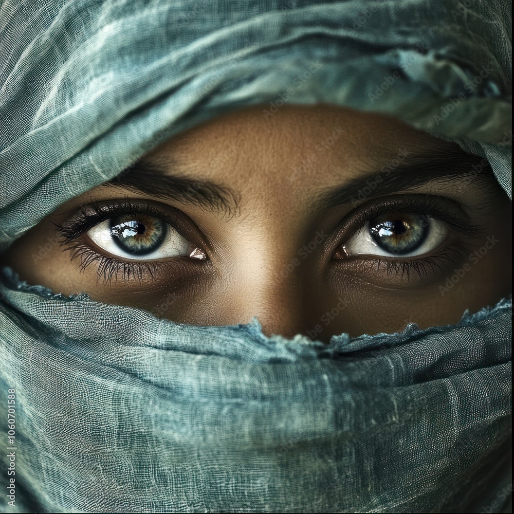 Fototapeta premium Close-up of Muslim woman's eyes