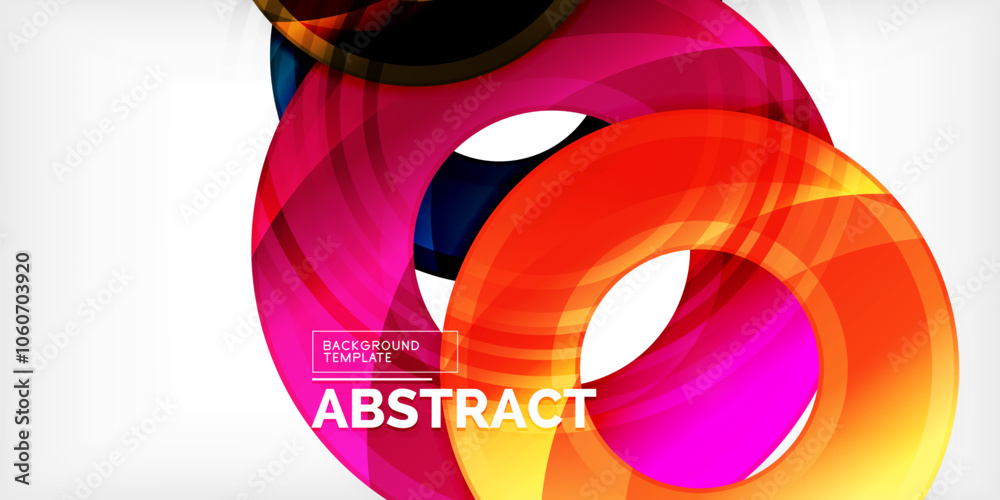 Bright colorful circles with light effects. Abstract background Bright colorful circles with light effects. Abstract background