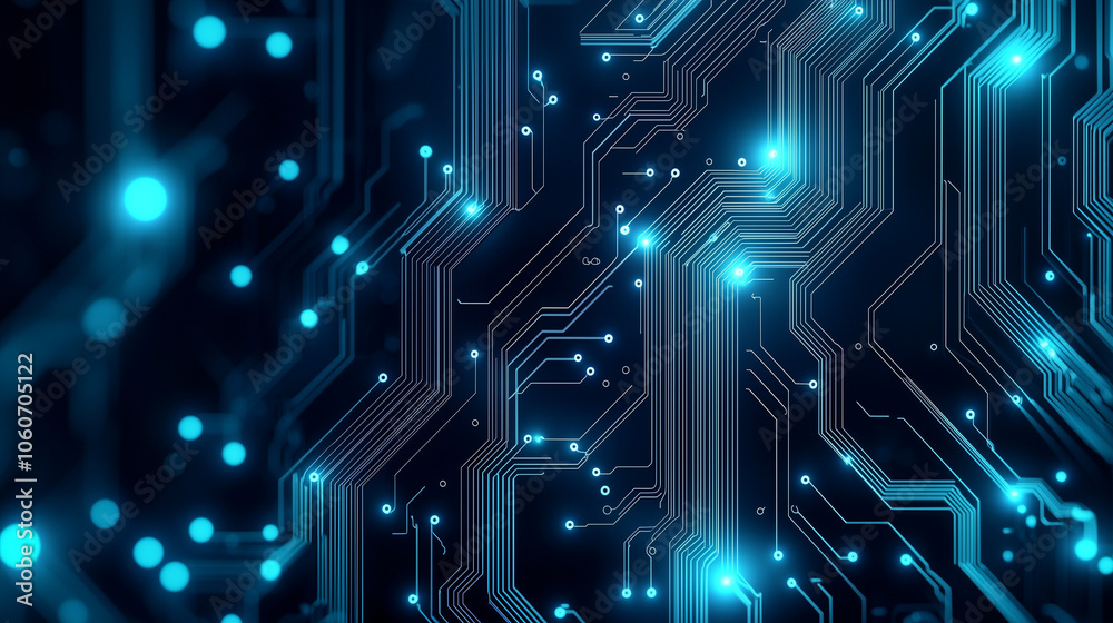Abstract Circuit Board Background - Glowing Lines and Patterns Abstract Circuit Board Background - Glowing Lines and Patterns