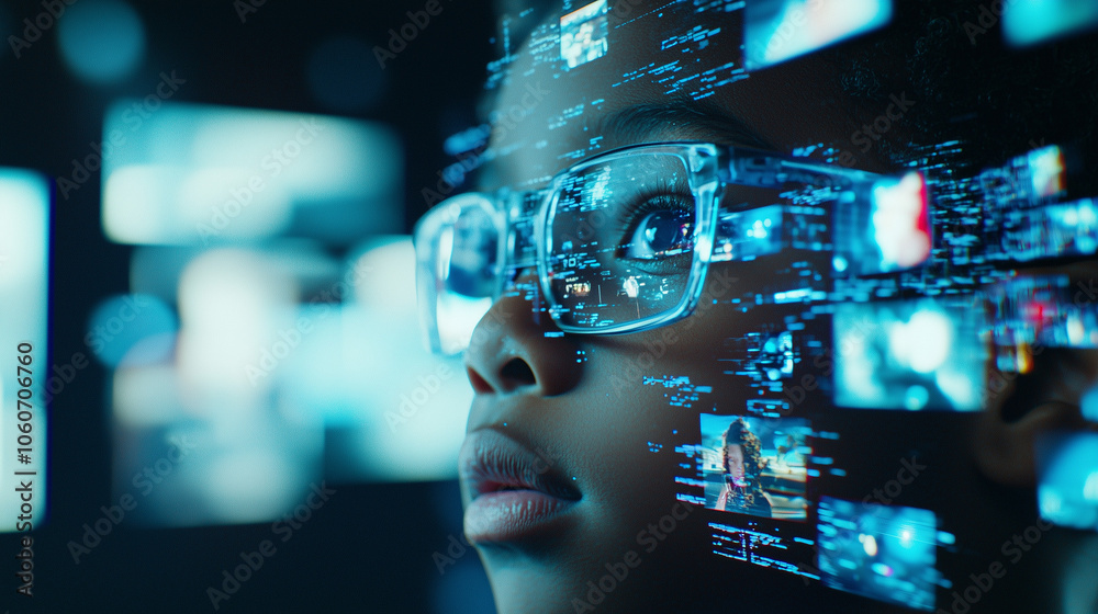 A Vision of the Future: Digital Overlay on a Person's Face