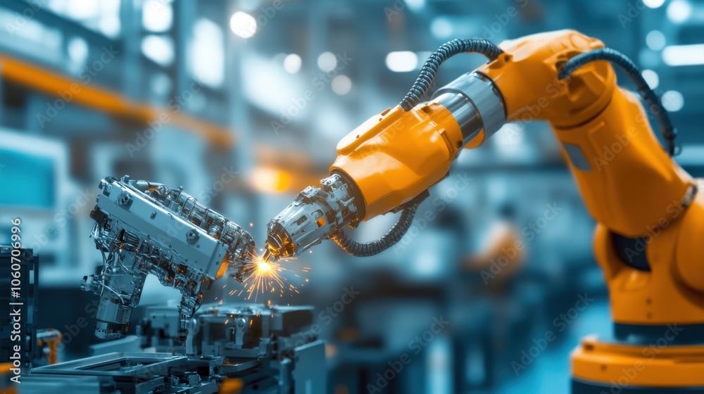 Robotic Arm Welding in Factory Automation Robotic Arm Welding in Factory Automation