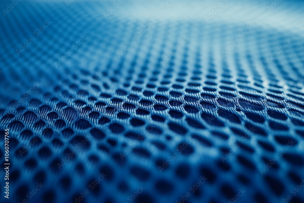 This image shows a closeup of vibrant blue fabric resembling sports jersey material. It has intricate textures, ideal for fashionable athletic wear suitable for various performance sports This image shows a closeup of vibrant blue fabric resembling sports jersey material. It has intricate textures, ideal for fashionable athletic wear suitable for various performance sports