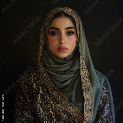 Yihaf Dress Portrait Muslim Woman photo