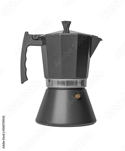 Obraz na płótnie Geyser coffee maker isolated on white background. w salonie