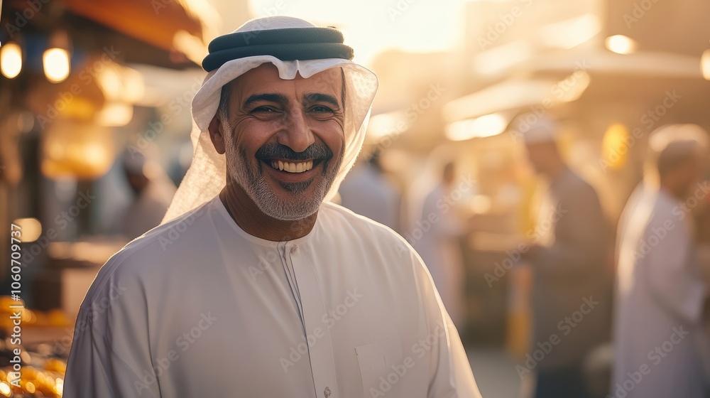 Middle Eastern man in thobe Middle Eastern man in thobe