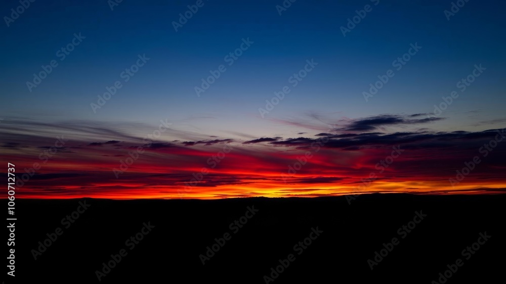 A serene landscape at dusk, with a colorful sky and silhouetted trees against the fading light, landscape, dark A serene landscape at dusk, with a colorful sky and silhouetted trees against the fading light, landscape, dark