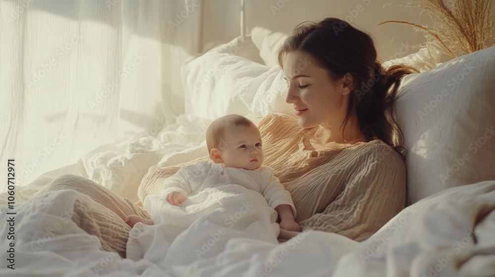 Mother and Baby in a Relaxed Setting Together