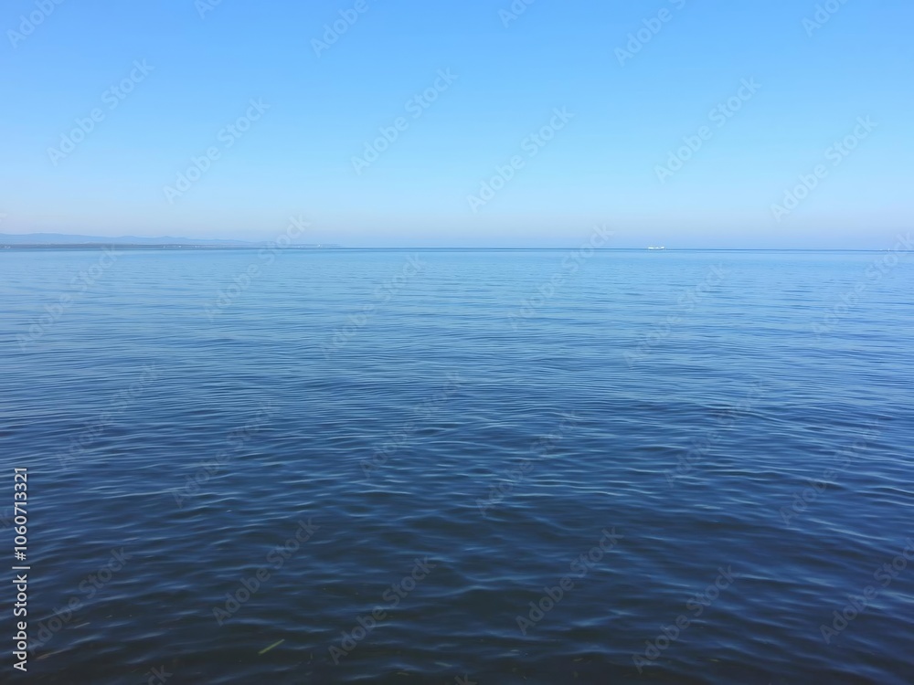 A serene lake reflecting the blue sky and surrounding trees, scenics, vacation A serene lake reflecting the blue sky and surrounding trees, scenics, vacation